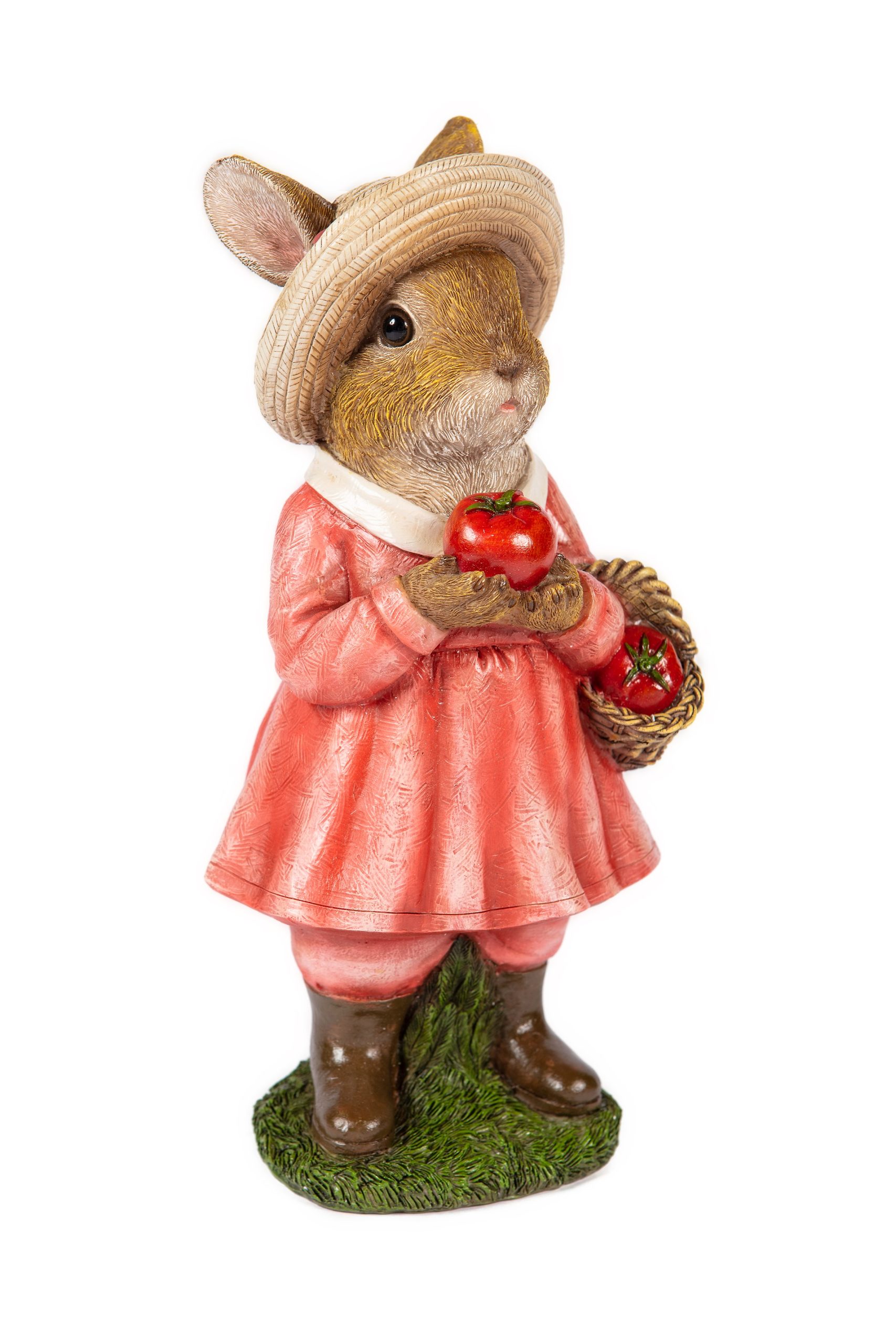 Girl Rabbit Gathering Tomatoes