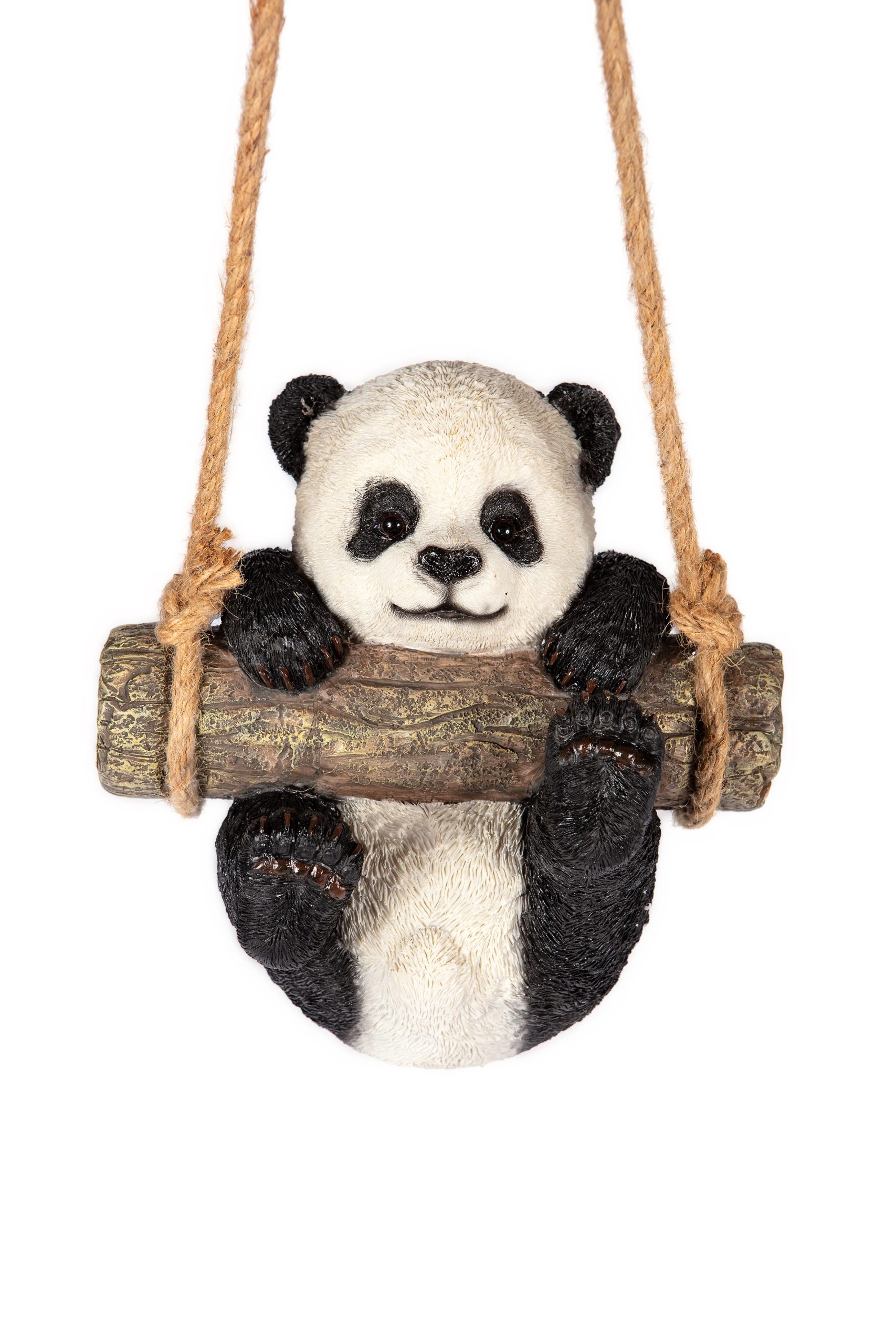 Playful Panda on Swing