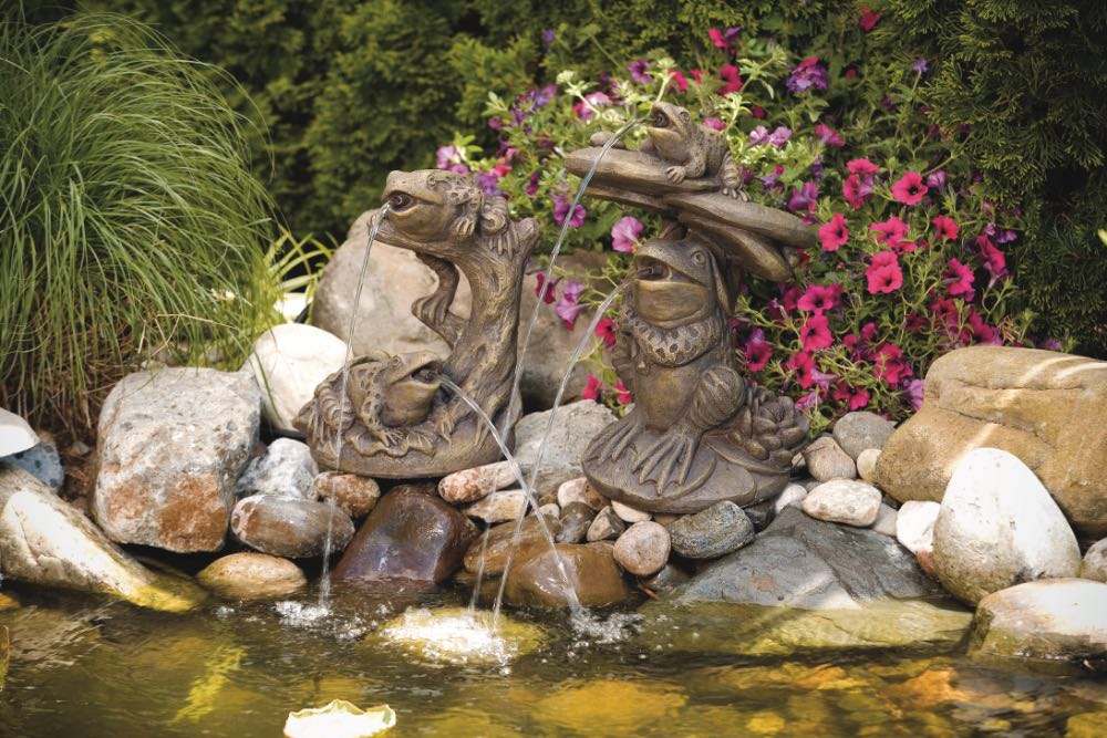 Frogs on Lily Pads – Plumbed