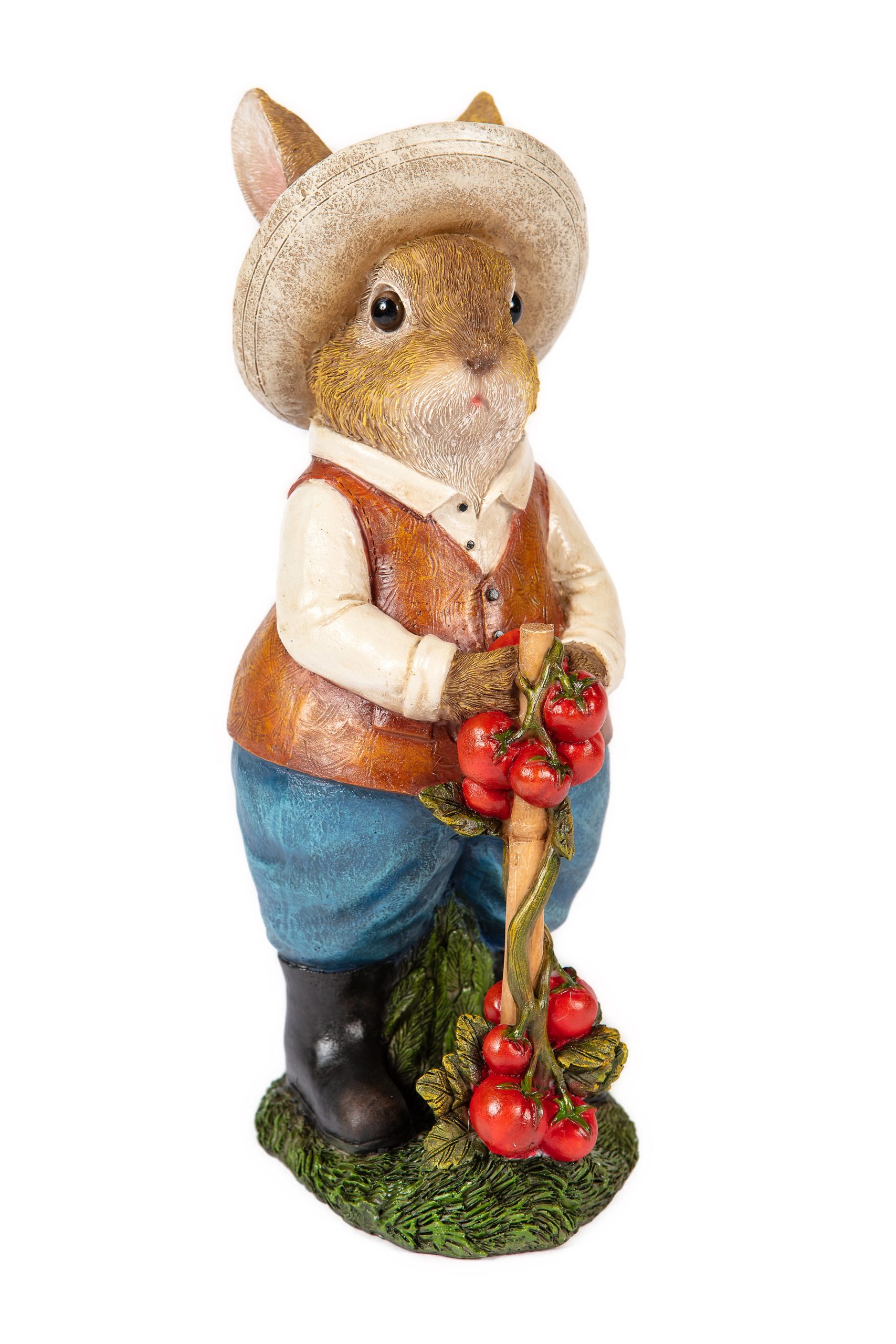 Boy Rabbit Gathering Tomatoes – Small Rabbit with Tomato Plant