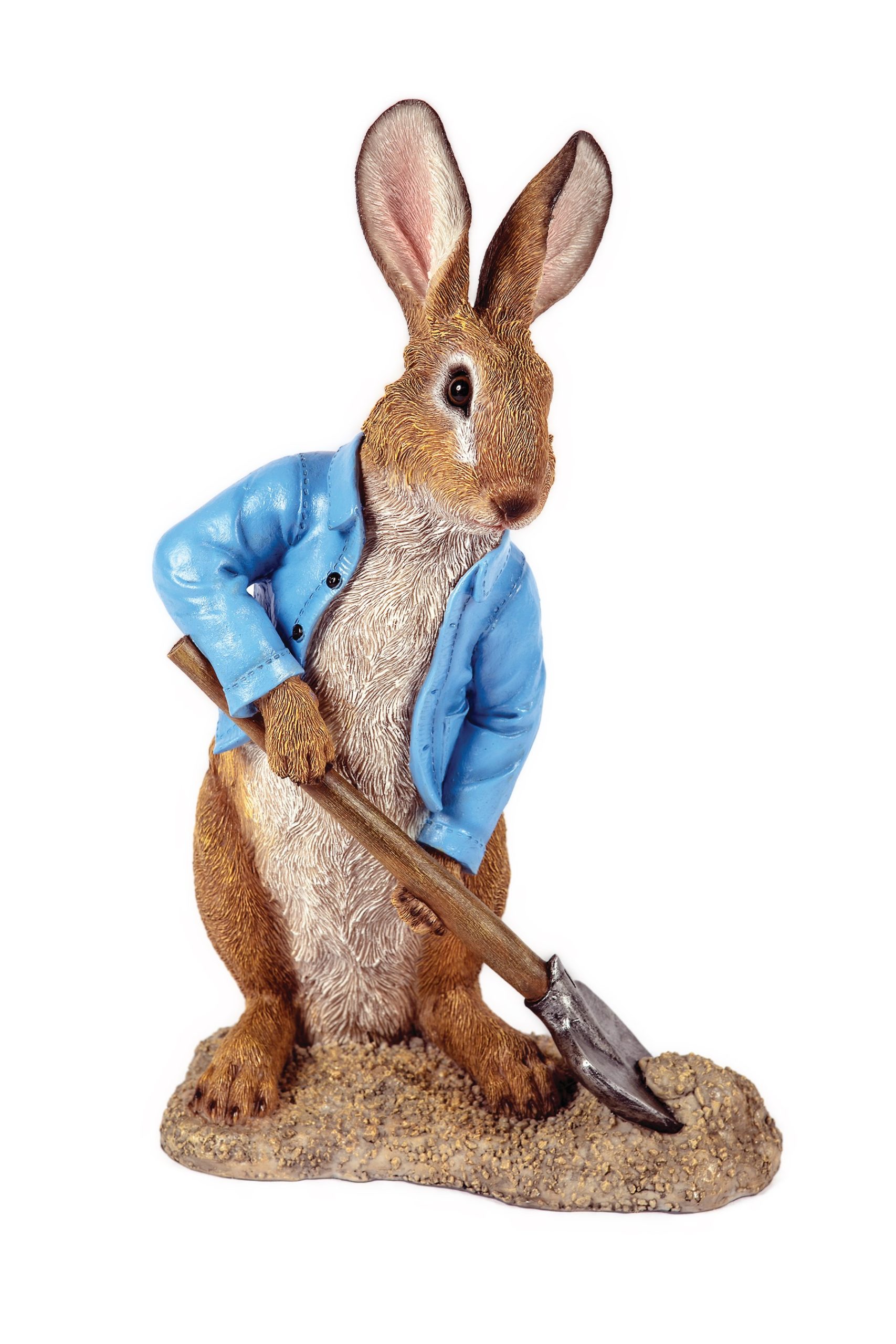 Digging Rabbit – Rabbit with Shovel on Soil Base