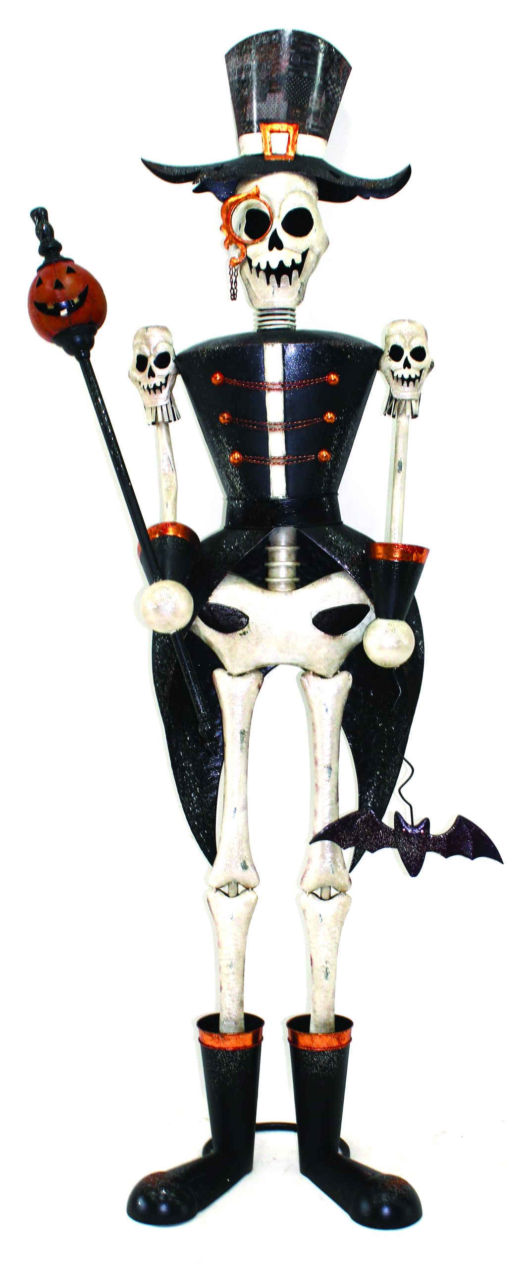 Life Size Skeleton Soldier Top Hat Prop