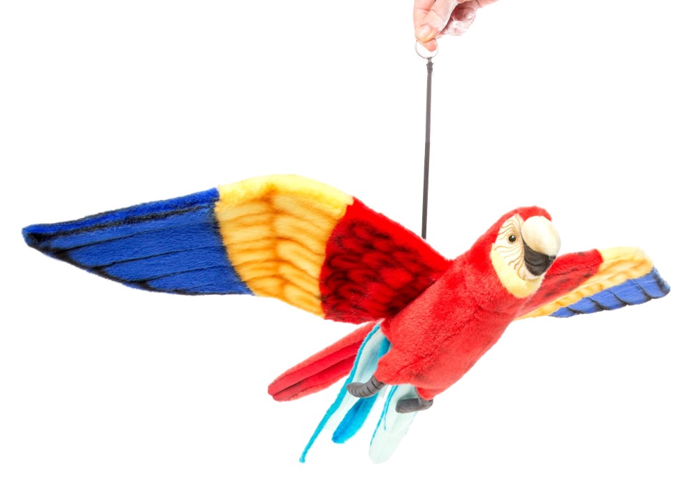 Flying Scarlet Macaw 113cmL