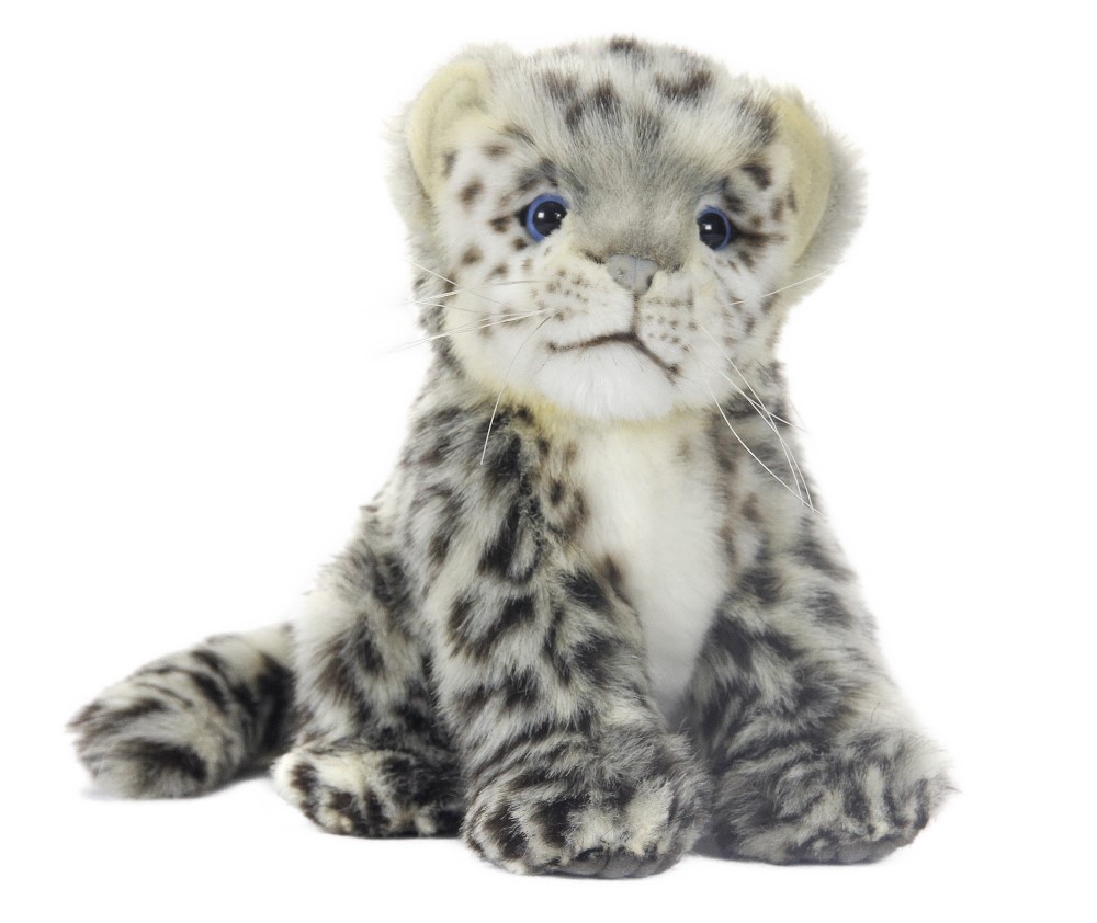 Snow Leopard Cub Sitting 18cmL