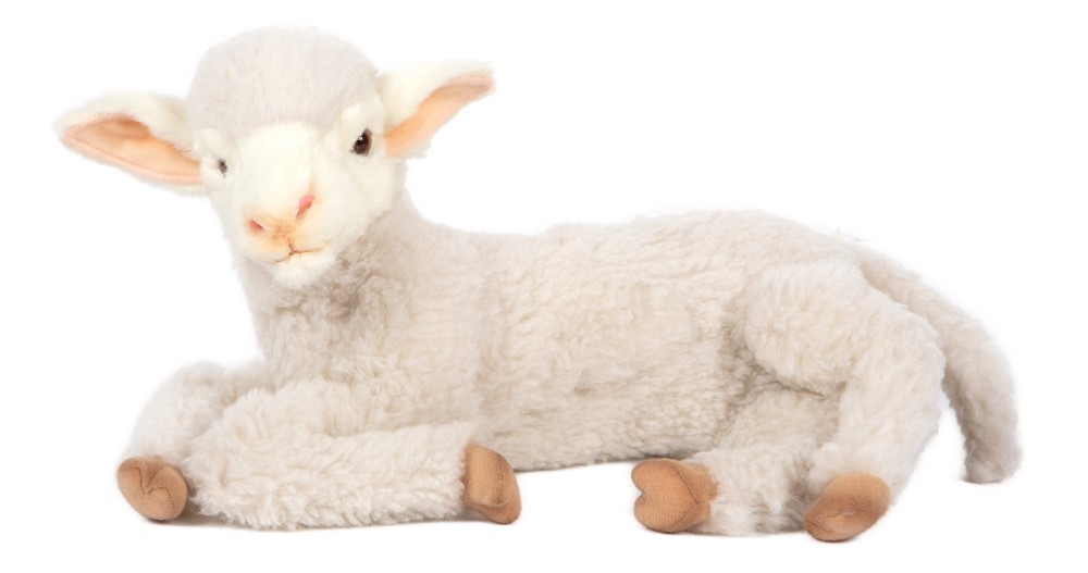 Lamb White Laying 33cmL