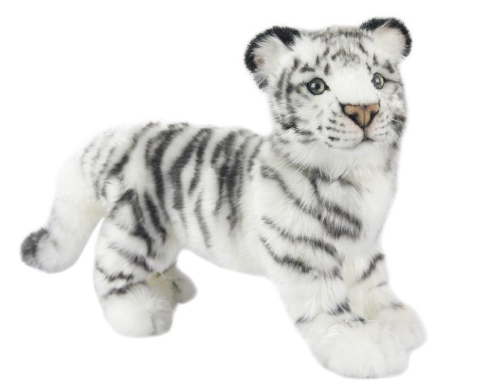 White Tiger Standing Jacquard 40cmL