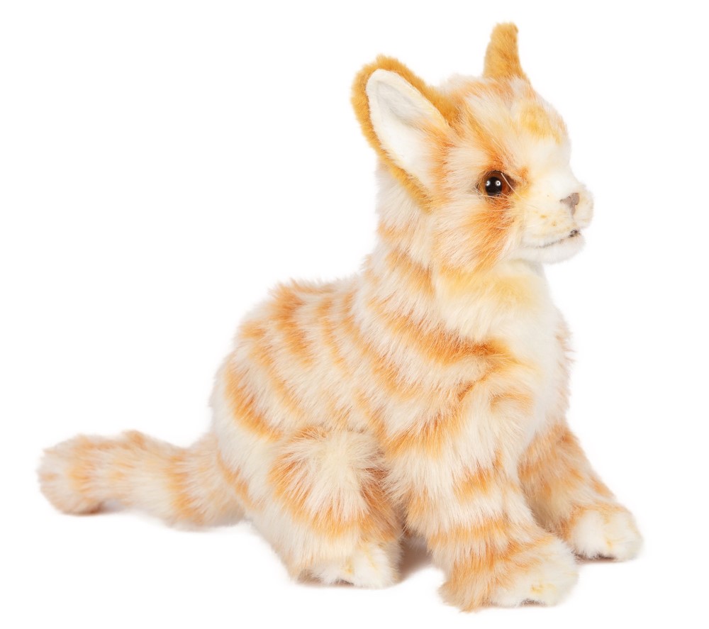 Ginger Kitten Jacquard Sitting 19cmH
