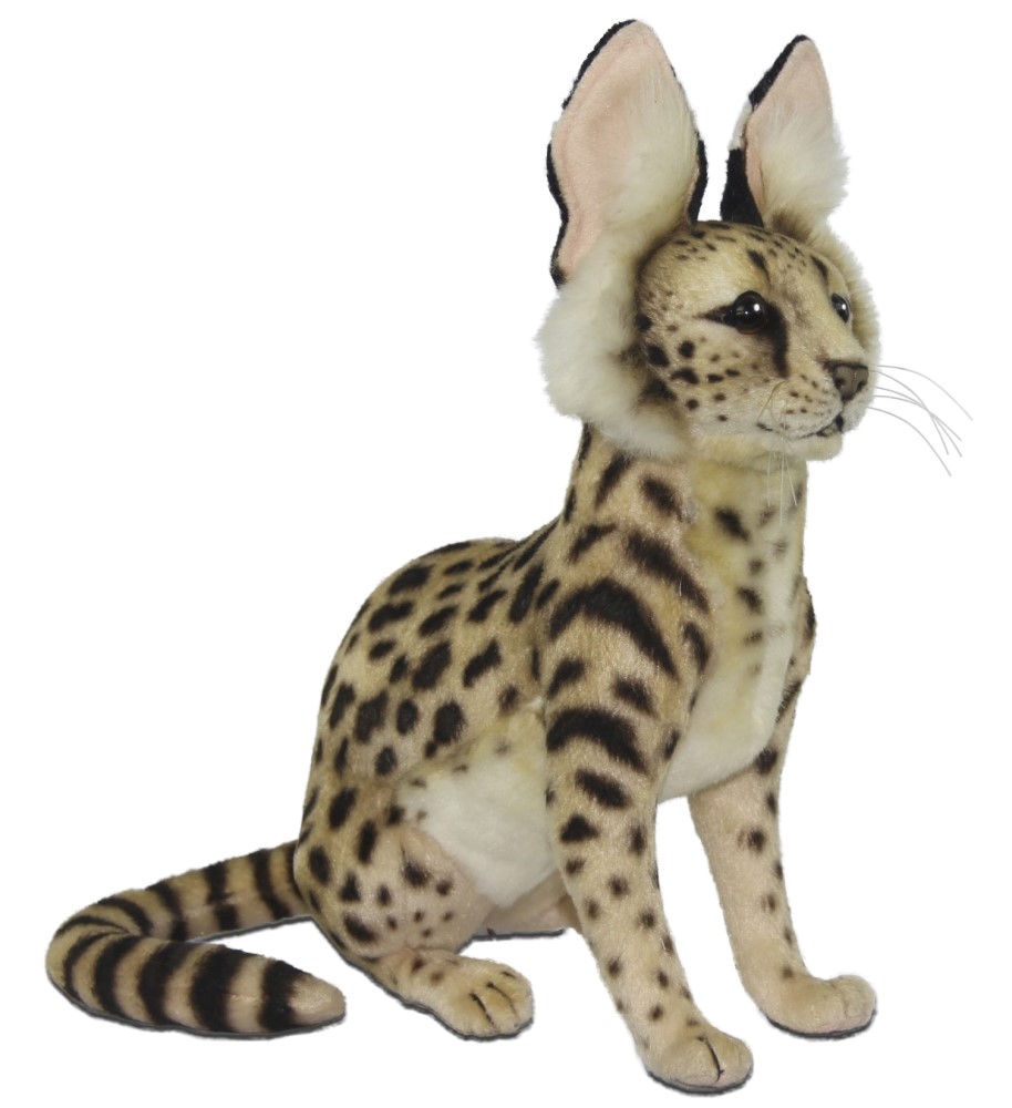 Serval Cat Sitting 19cmL