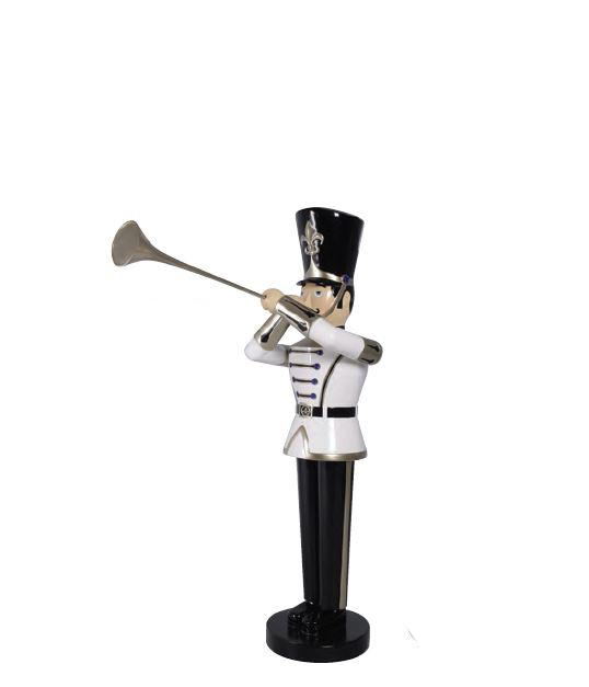 Toy Soldier with Trumpet (White/Black)