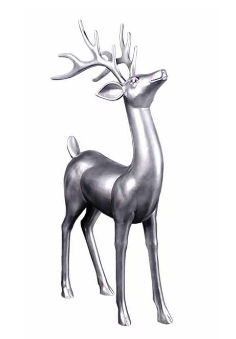 Silver Standing Reindeer