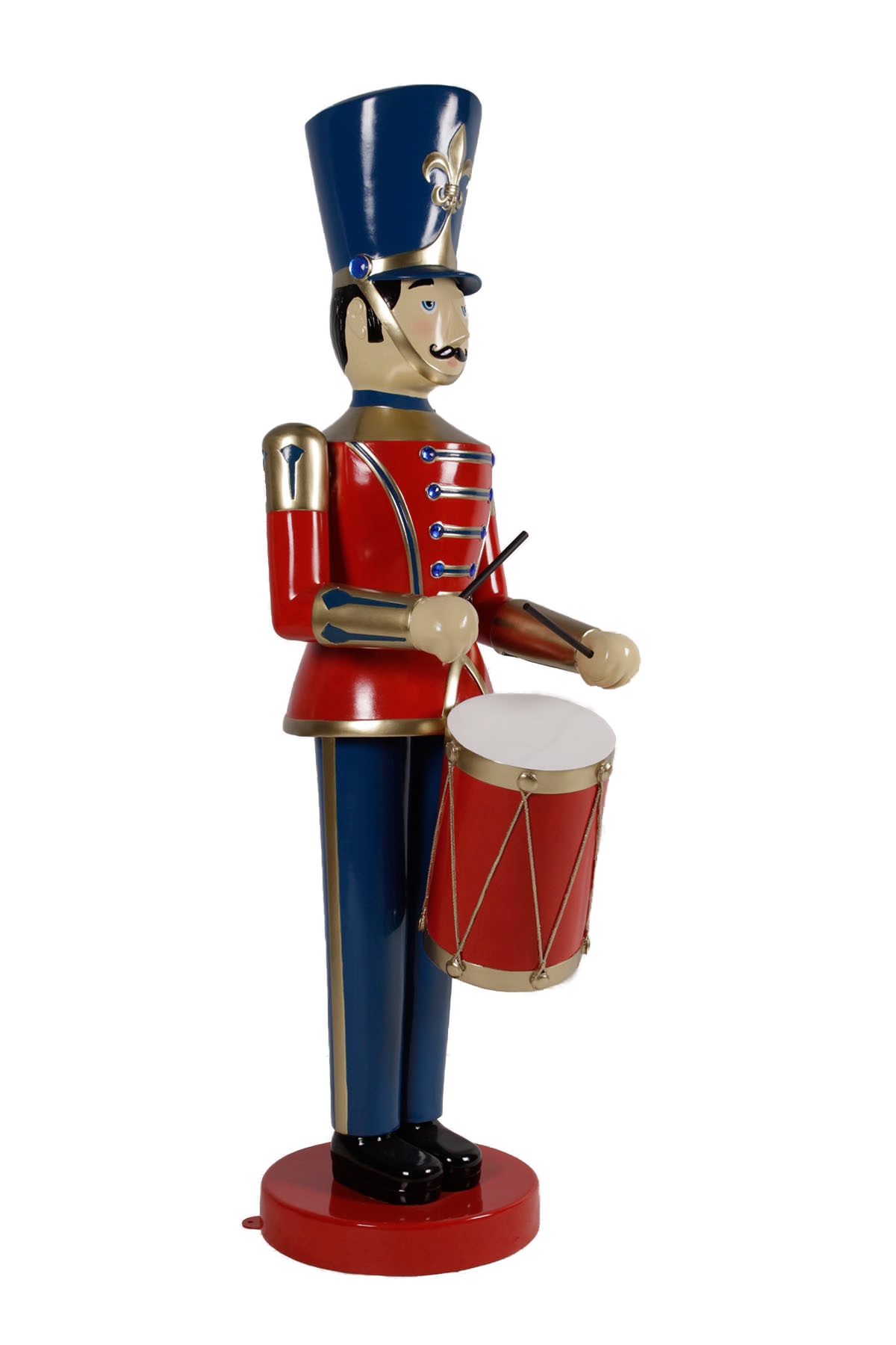 Life Size Toy Soldier w/ Drum (Red/Blue) | Fibreglass Resin Prop