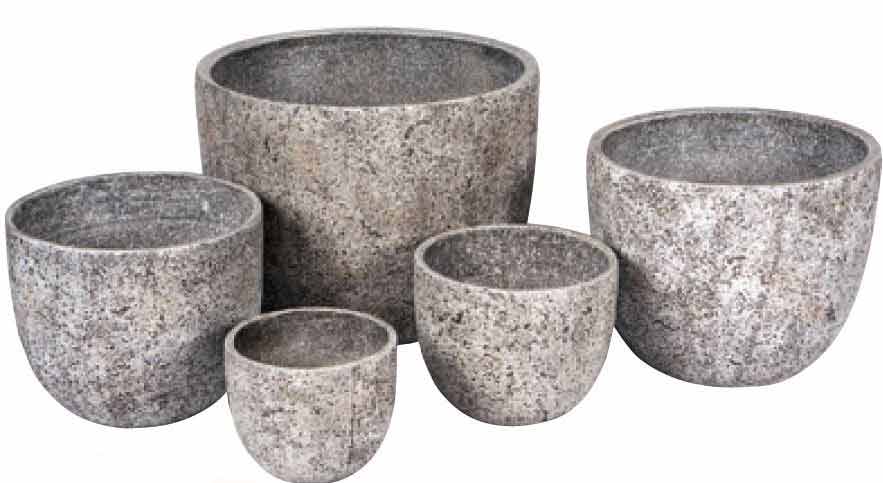 Ascara Stone Pot (set of 5)