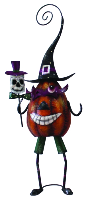 Pumpkin with Skull Prop