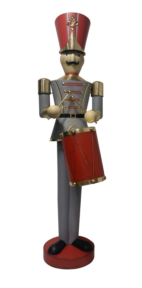 Metal Soldier with Drum (Grey/Red) 1.8m