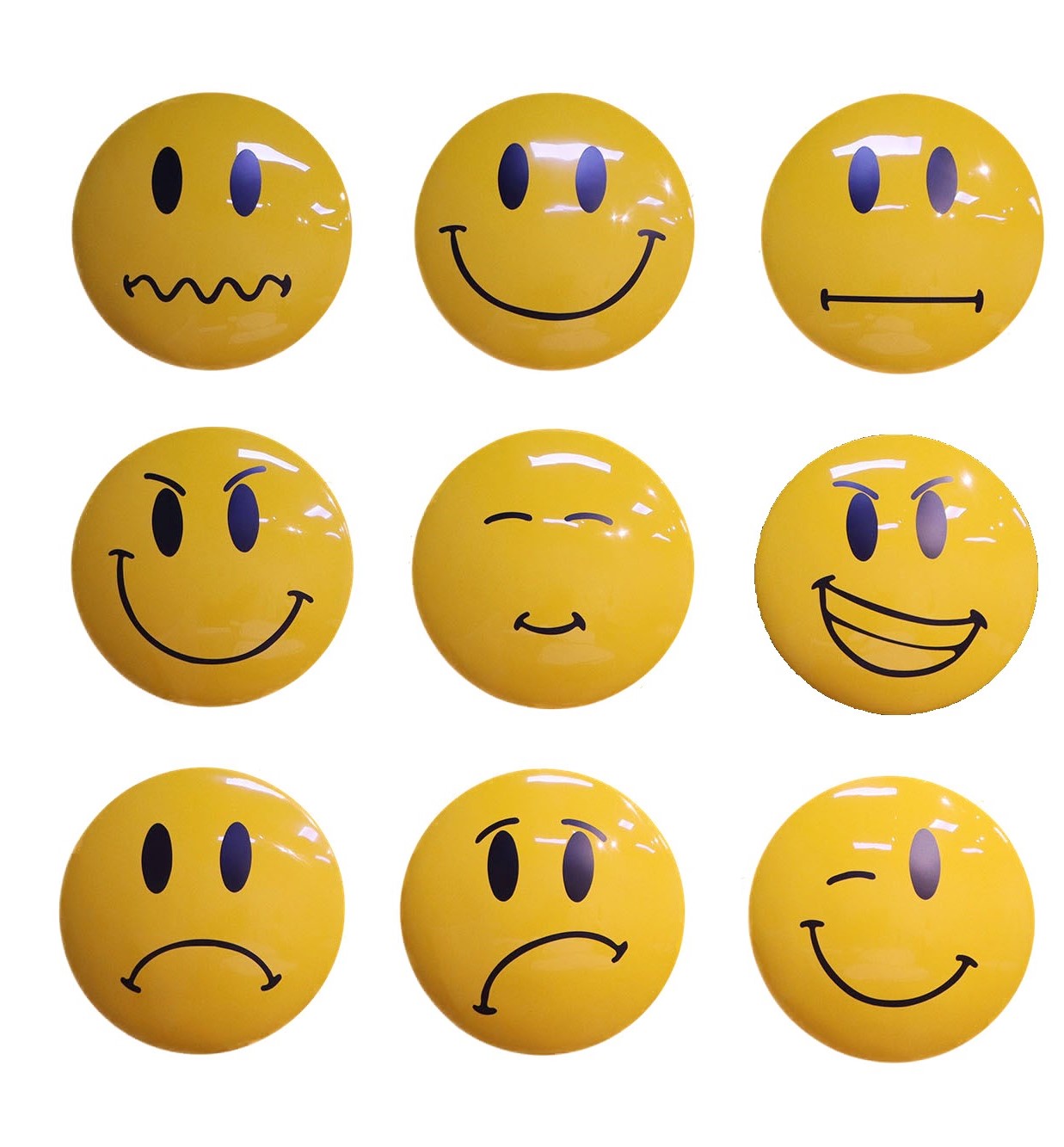 Emoji Faces Set of 9 – Wall Décor