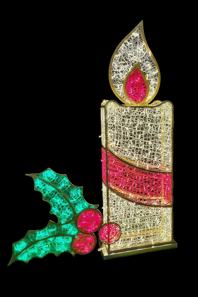 3D Christmas Candle 2m