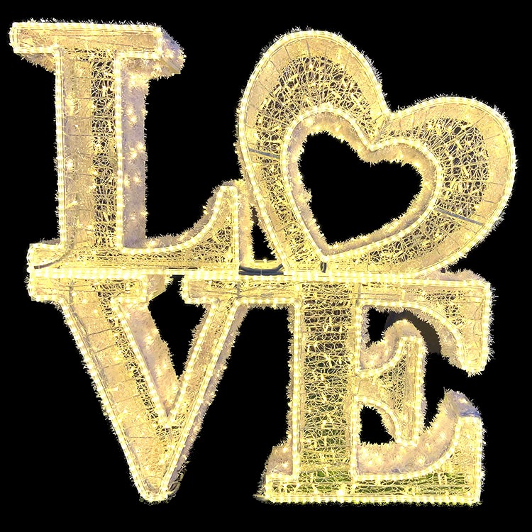 3D LED Love (Warm White) 1.68m