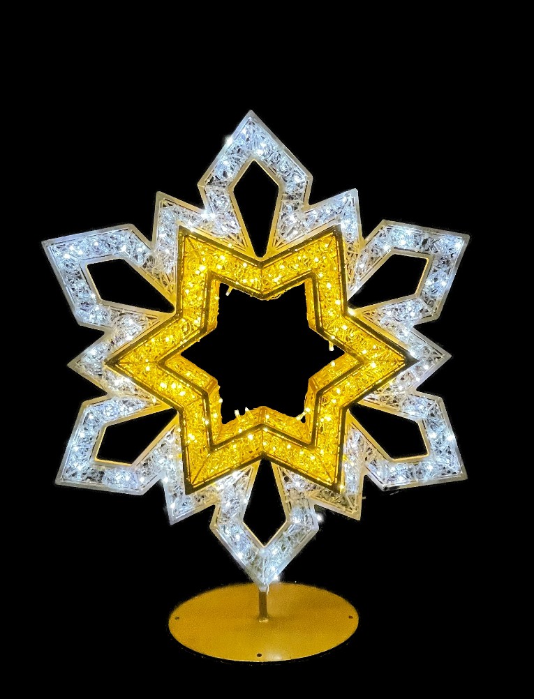 3D Snowflake 2m