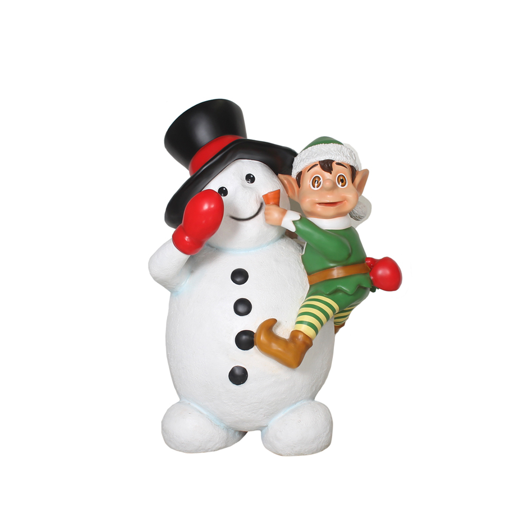 Santa Elf on Snowman