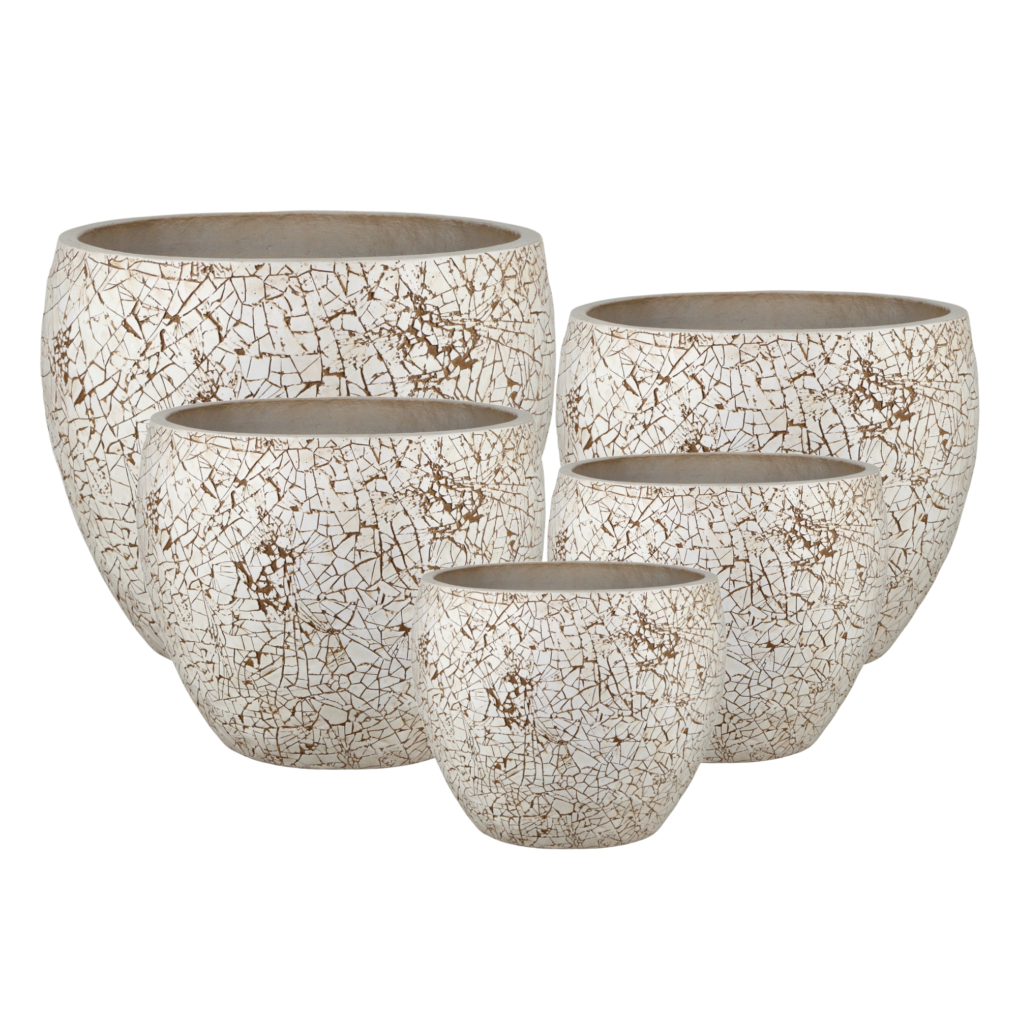 Alloa Beige/Brown Pot (set of 4)