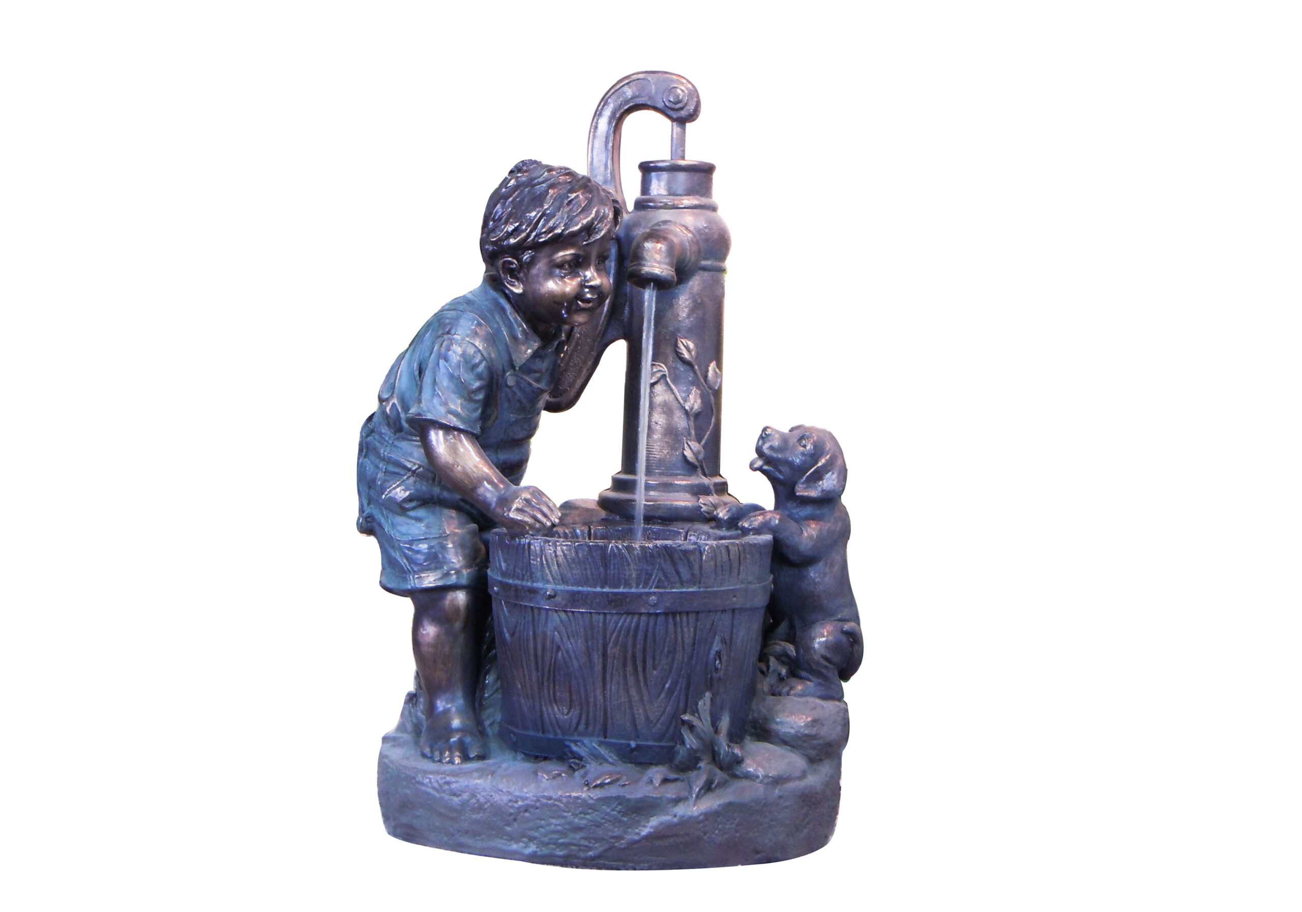 Boy & Dog at Pump