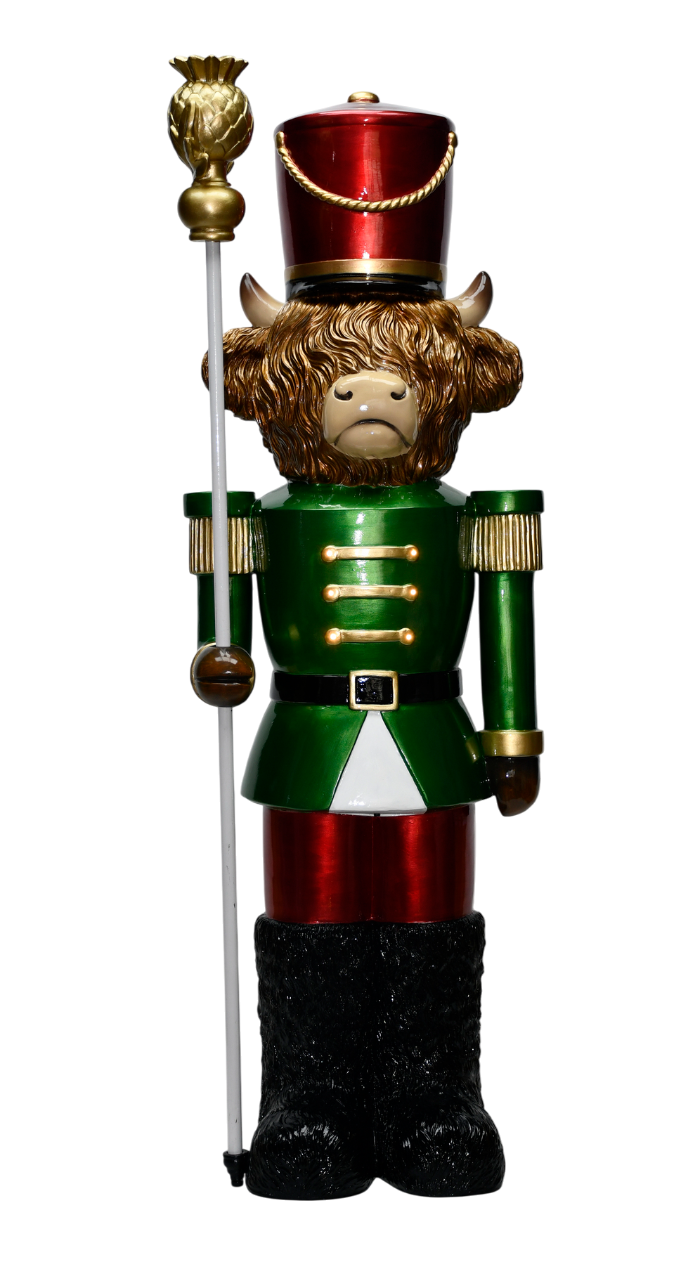 Highland Cow Nutcracker LED (Green/Red)