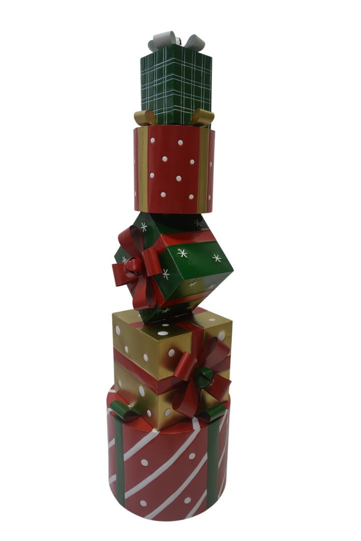 Metal Christmas Gift Stack