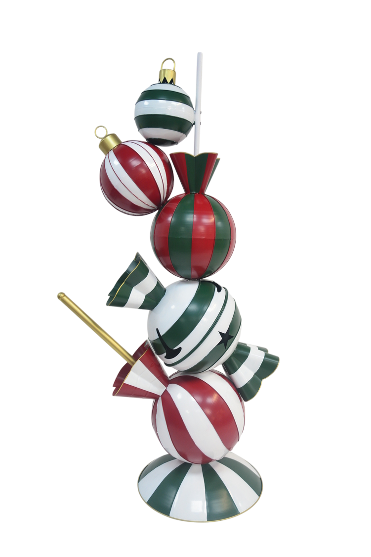 Metal Christmas Candy Stack