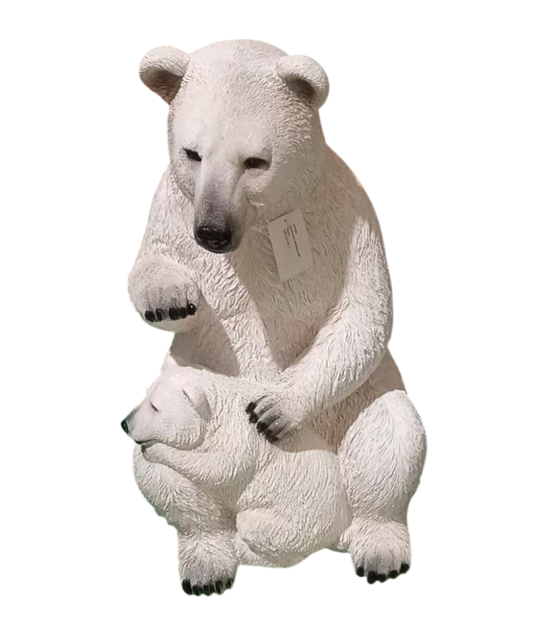 Polar Bear Sitting with Cub