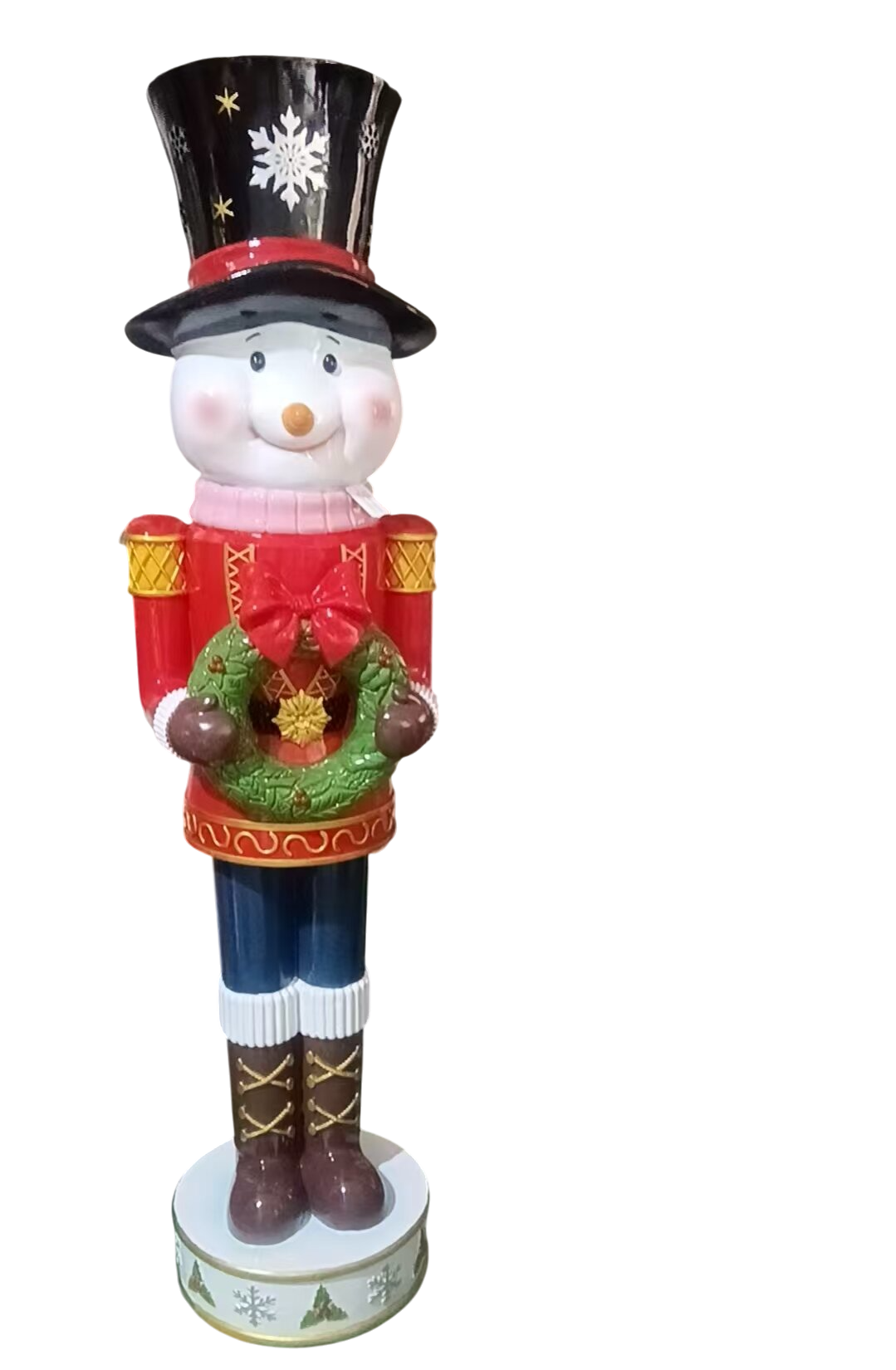 Snowman Nutcracker (Red)
