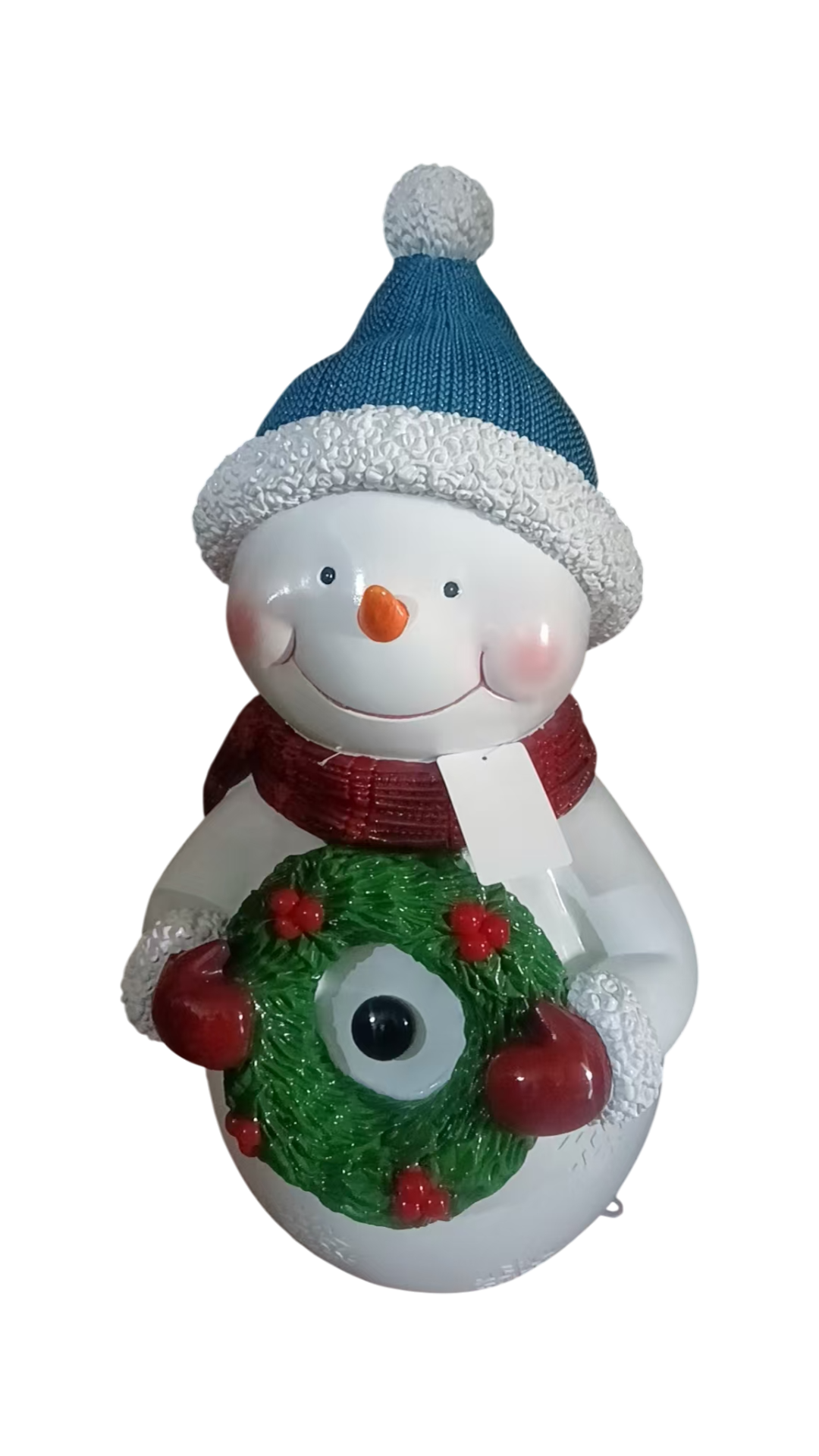 Snowman with Wreath (Blue Hat)